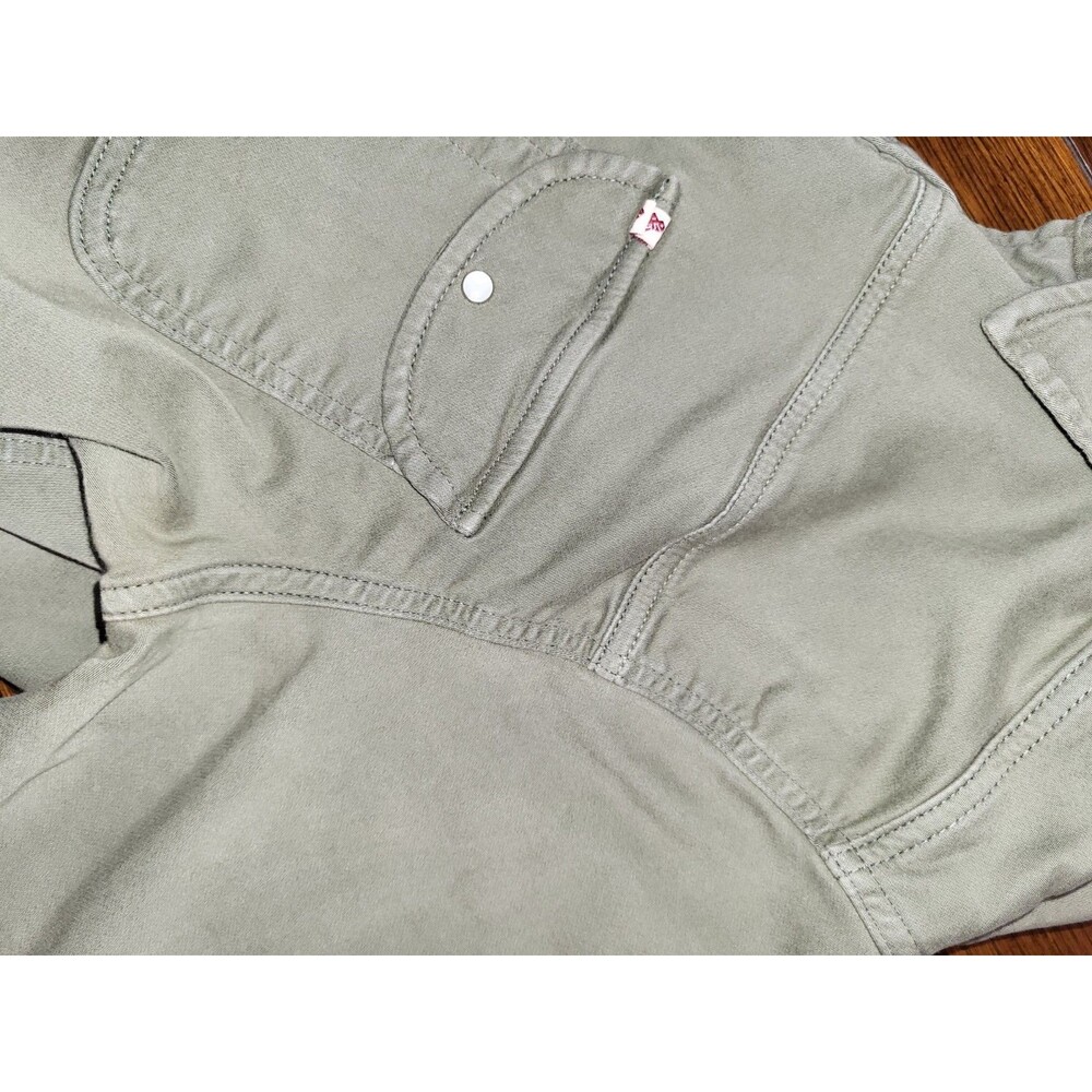 &SONS Sunday Shirt Army Green Men's XL Heritage Workwear Utility Snap Overshirt - Picture 16 of 16